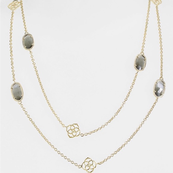 Kendra Scott Jewelry - Kendra Scott Gray Cats Eye Sonya Station Necklace